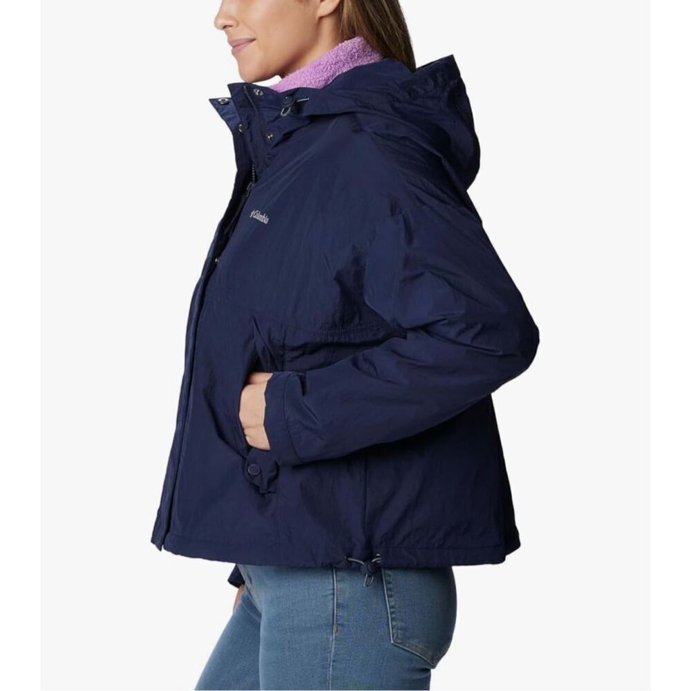 Columbia NWT Laurelwoods Interchange Hooded Jacket - Dark Nocturnal XS - Picture 3 of 8